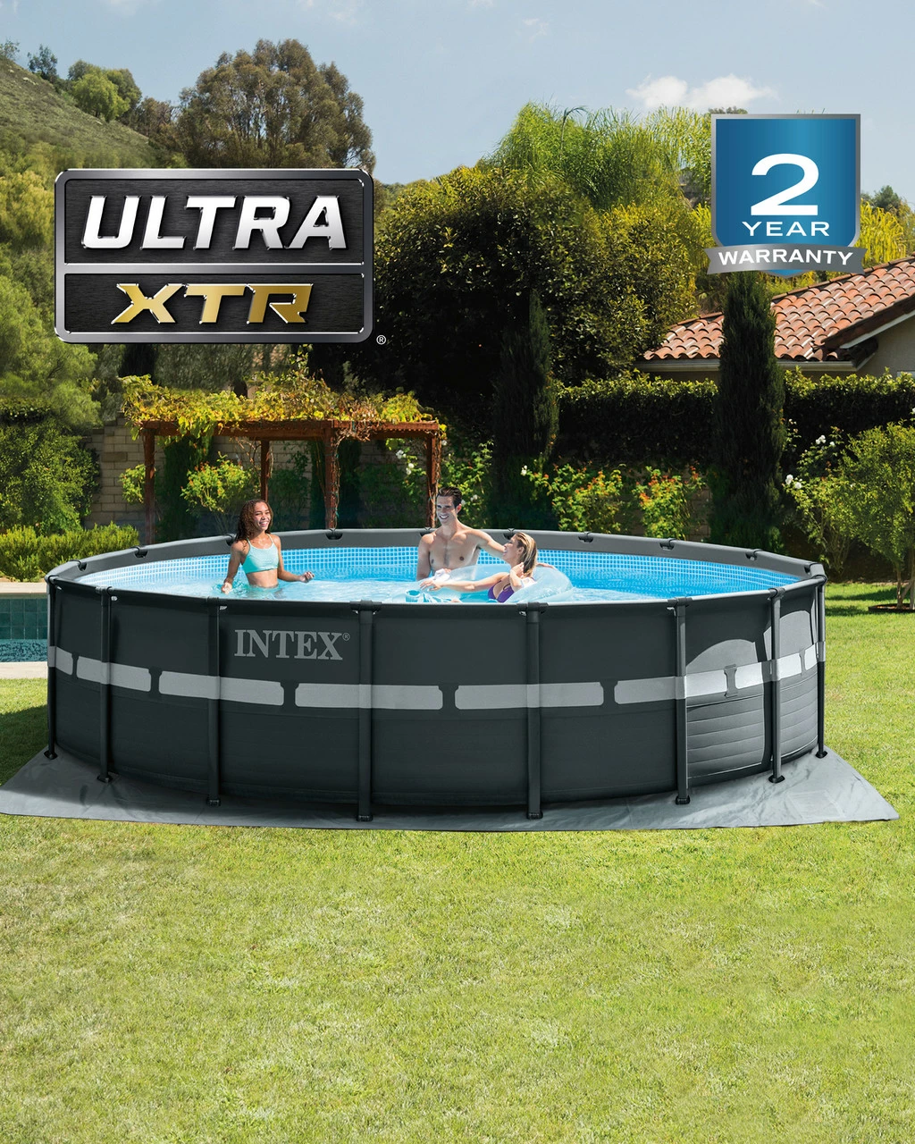 Ultra XTR® Frame Above Ground Pool W/ Sand Filter Pump - 18' X 52" 1 Ultra XTR® Frame Above Ground Pool W/ Sand Filter Pump - 18' X 52"