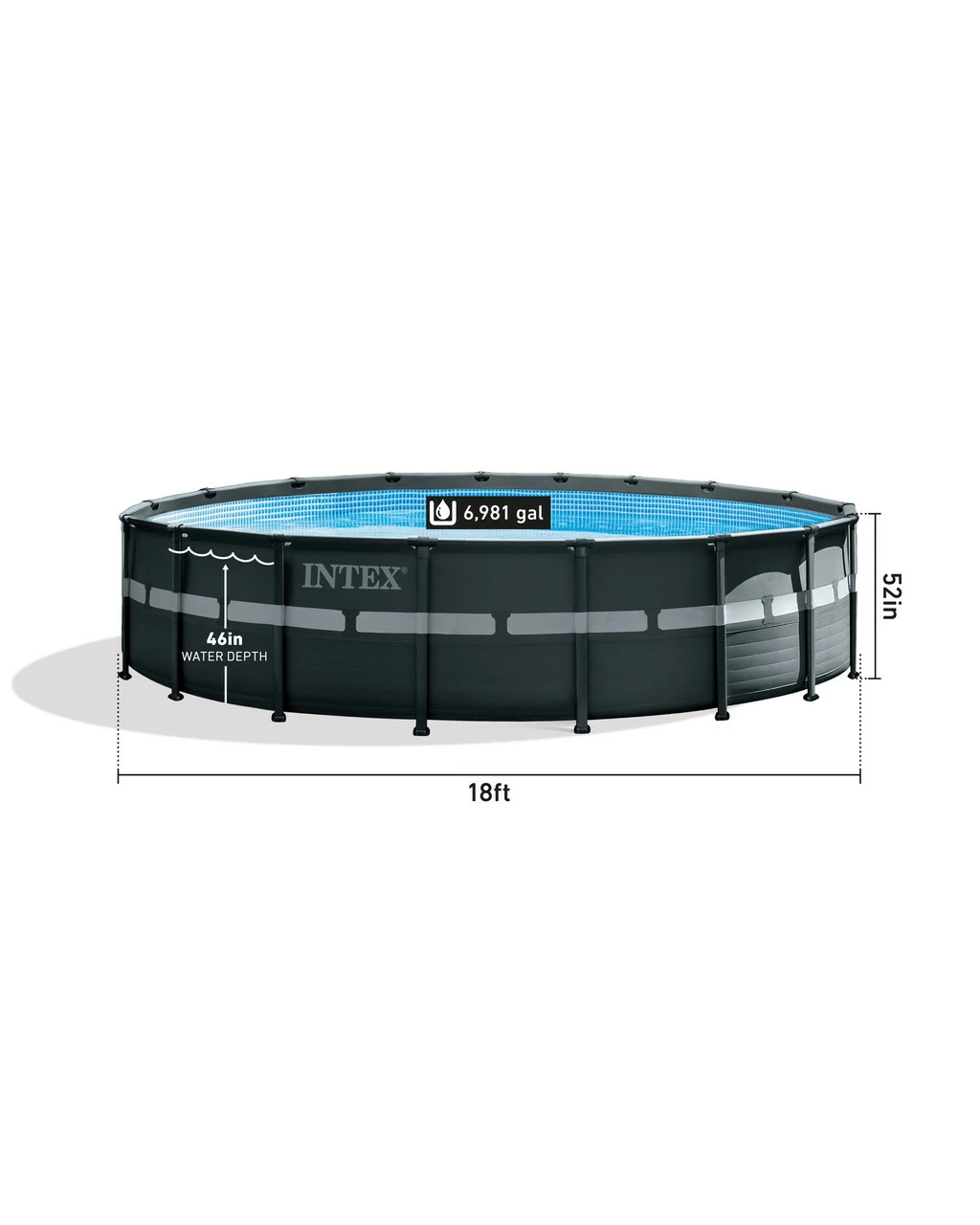 Ultra XTR® Frame Above Ground Pool W/ Sand Filter Pump - 18' X 52" 3 Ultra XTR® Frame Above Ground Pool W/ Sand Filter Pump - 18' X 52" - Image 3
