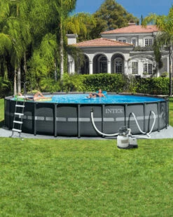 Ultra XTR® Frame Above Ground Pool W/ Sand Filter Pump - 24' X 52" 27 Ultra XTR® Frame Above Ground Pool W/ Sand Filter Pump - 24' X 52" -INTEXCORP Shop 26339EH A03 inuse lifestyle 2000x2500 9ccac2e 00759.1687367999