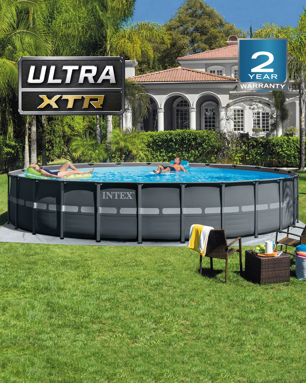 Ultra XTR® Frame Above Ground Pool W/ Sand Filter Pump - 24' X 52" 1 Ultra XTR® Frame Above Ground Pool W/ Sand Filter Pump - 24' X 52"