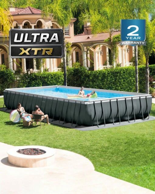 Rectangular Ultra XTRĀ® Frame Above Ground Pool W/ Sand Filter Pump - 32' X 16' X 52" 8 Rectangular Ultra XTRĀ® Frame Above Ground Pool W/ Sand Filter Pump - 32' X 16' X 52" -INTEXCORP Shop 26373 77EH A03 inuse warranty 2000x2500 9ccac2e 28702.1687390259
