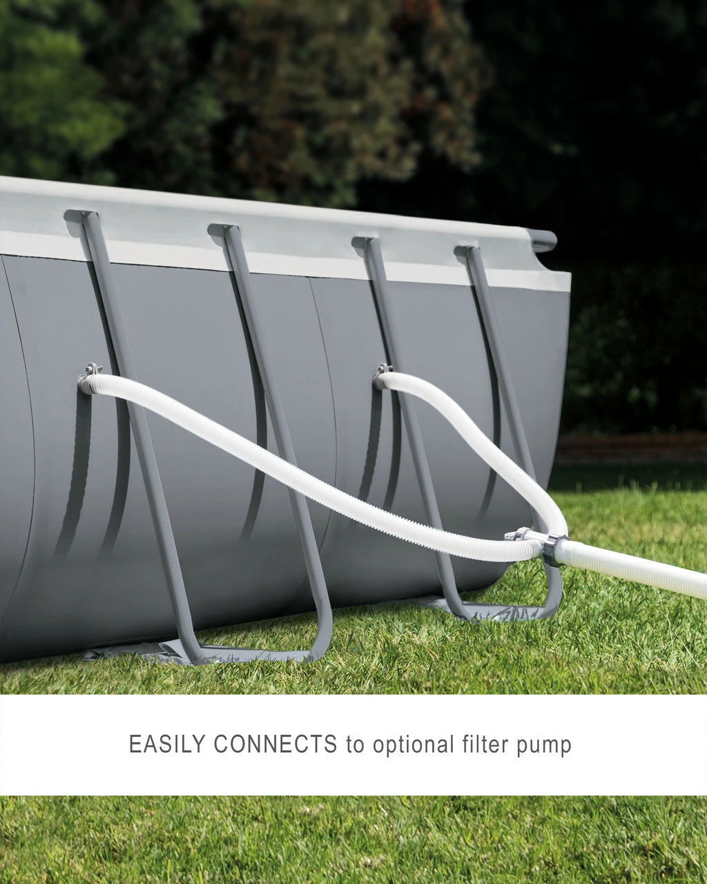 Rectangular Ultra XTR® Frame Above Ground Pool W/ Sand Filter Pump - 24' X 12' X 52" 8 Rectangular Ultra XTR® Frame Above Ground Pool W/ Sand Filter Pump - 24' X 12' X 52" - Image 8