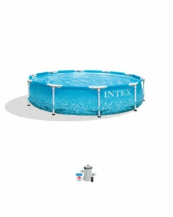 Beachside Metal Frame 10' X 30" Above Ground Pool W/ Filter Pump