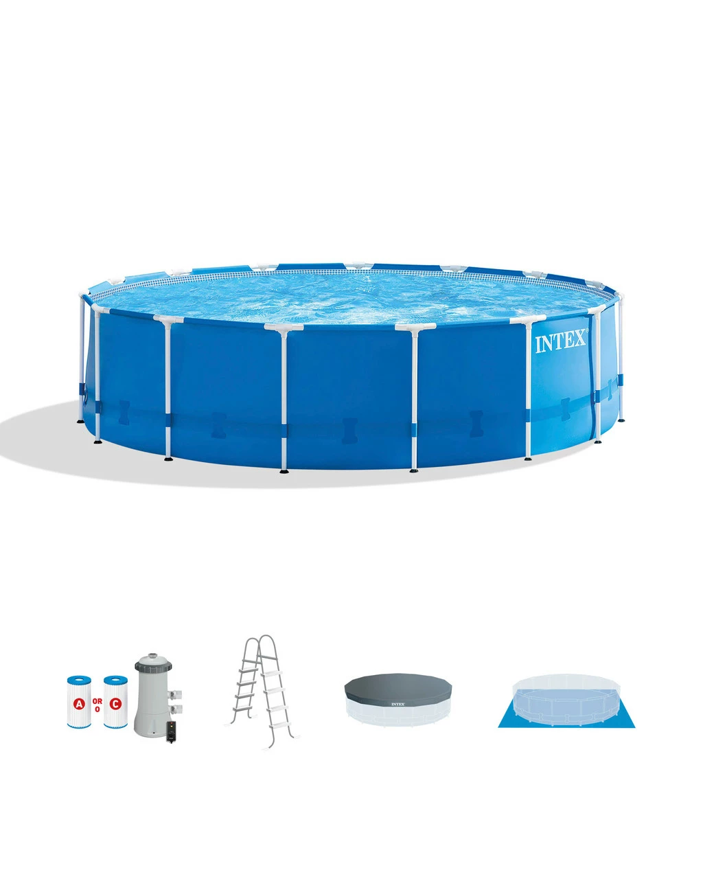 Metal Frame 15' X 48" Above Ground Pool W/ Filter Pump 1 Metal Frame 15' X 48" Above Ground Pool W/ Filter Pump