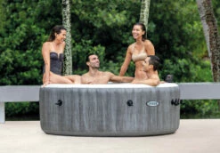 PureSpa™ Greywood Deluxe Inflatable Hot Tub Set - 4 Person -INTEXCORP Shop 28439E 77286.1582310641