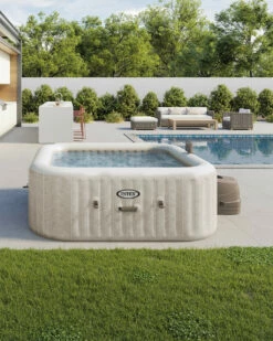 PureSpa™ Chevron Deluxe Inflatable Hot Tub Set - 6 Person
