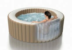 PureSpa™ Bubble Massage Inflatable Hot Tub W/ Energy Efficient Cover - 4 Person -INTEXCORP Shop 28475 inuse2 2020 300 27674.1612206292
