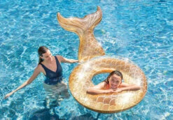 Glitter Mermaid Inflatable Pool Swim Tube