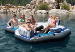 Blue Tropic Inflatable Lake Island Float