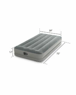Dura-Beam® Standard Prestige Air Mattress 12" Twin W/ Built-In USB Electric Pump -INTEXCORP Shop 64112E B18 measure size 2000x2500 9ccac2e 51398.1688055340