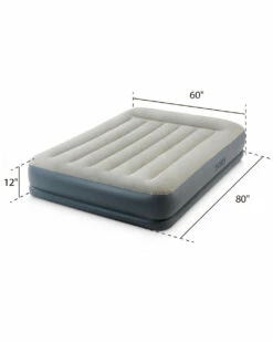Dura-Beam® Standard Pillow Rest Air Mattress 12" Queen W/ Built-In Electric Pump -INTEXCORP Shop 64117ED B18 measure size 2000x2500 9ccac2e 19200.1688081277