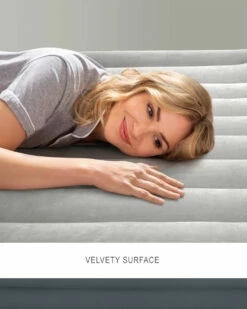 Dura-Beam® Plus Essential Rest Air Mattress 18" Queen W/ Built-In Electric Pump -INTEXCORP Shop 64125ED B16 Velvety Surface 2000x2500 9ccac2e 21810.1688082839