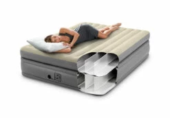 Dura-Beam® Plus Prime Comfort Air Mattress - 20" Queen W/ Built-In Electric Pump -INTEXCORP Shop 64163EP 3 98725.1576864274