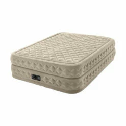 Dura-Beam® Deluxe Supreme Air-Flow Air Mattress 20" Queen W/ Built-In Electric Pump - Tan
