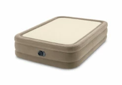 Dura-Beam® Deluxe Thermalux Air Mattress 20" Queen W/ Built-In Electric Pump - Tan -INTEXCORP Shop 64477ED 3a 58796.1609878781