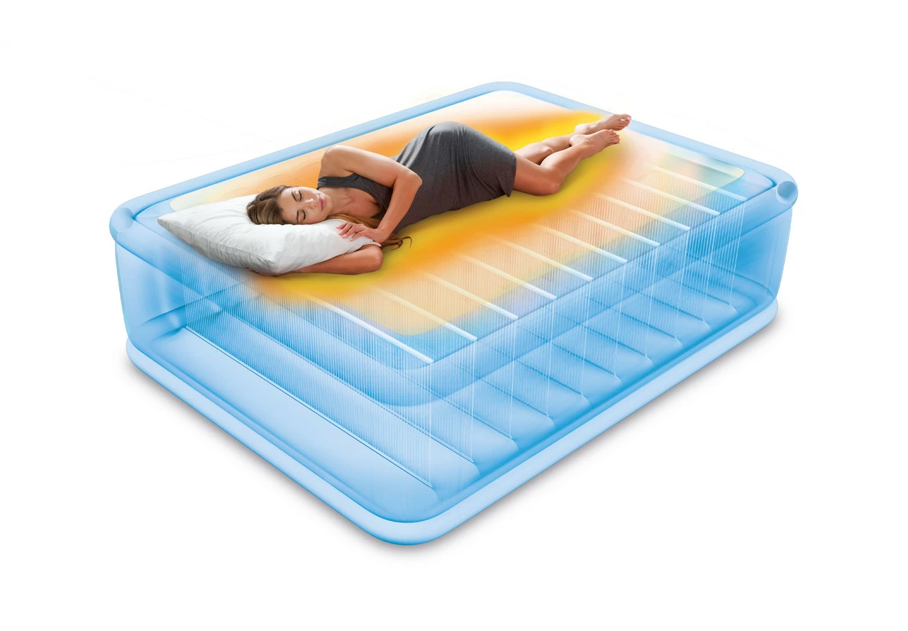 Dura-Beam® Deluxe Thermalux Air Mattress 20" Queen W/ Built-In Electric Pump - Blue 6 Dura-Beam® Deluxe Thermalux Air Mattress 20" Queen W/ Built-In Electric Pump - Blue - Image 6