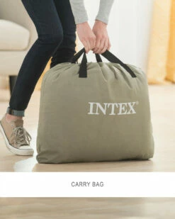 Dura-Beam® Plus Pillow Rest Air Mattress 16.5" Queen W/ Built-In Electric Pump -INTEXCORP Shop Carry Bag E01 26x23 2000x2500 9ccac2e 02683.1688082635